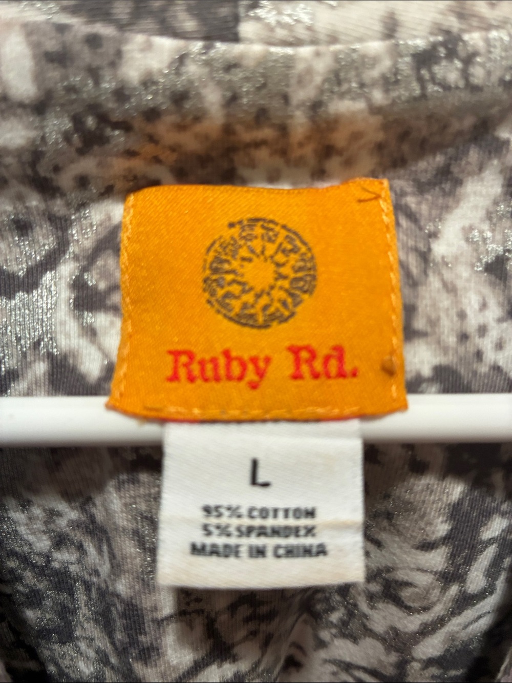 Ruby Rd. Gray Marble-Print Open Cardigan - Picture 2 of 11